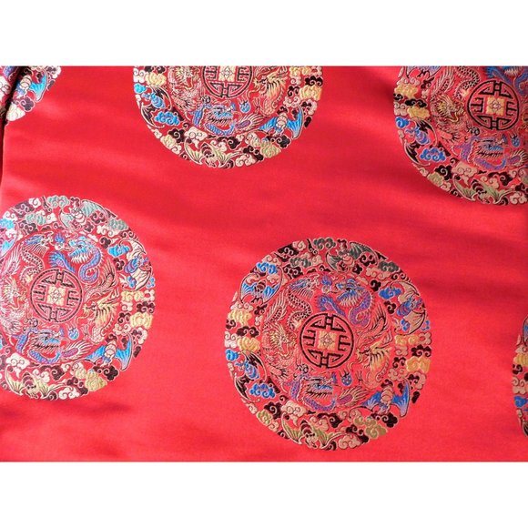 Red Jacket L Reversible Asian Inspired Design Long Sleeve - Picture 5 of 10